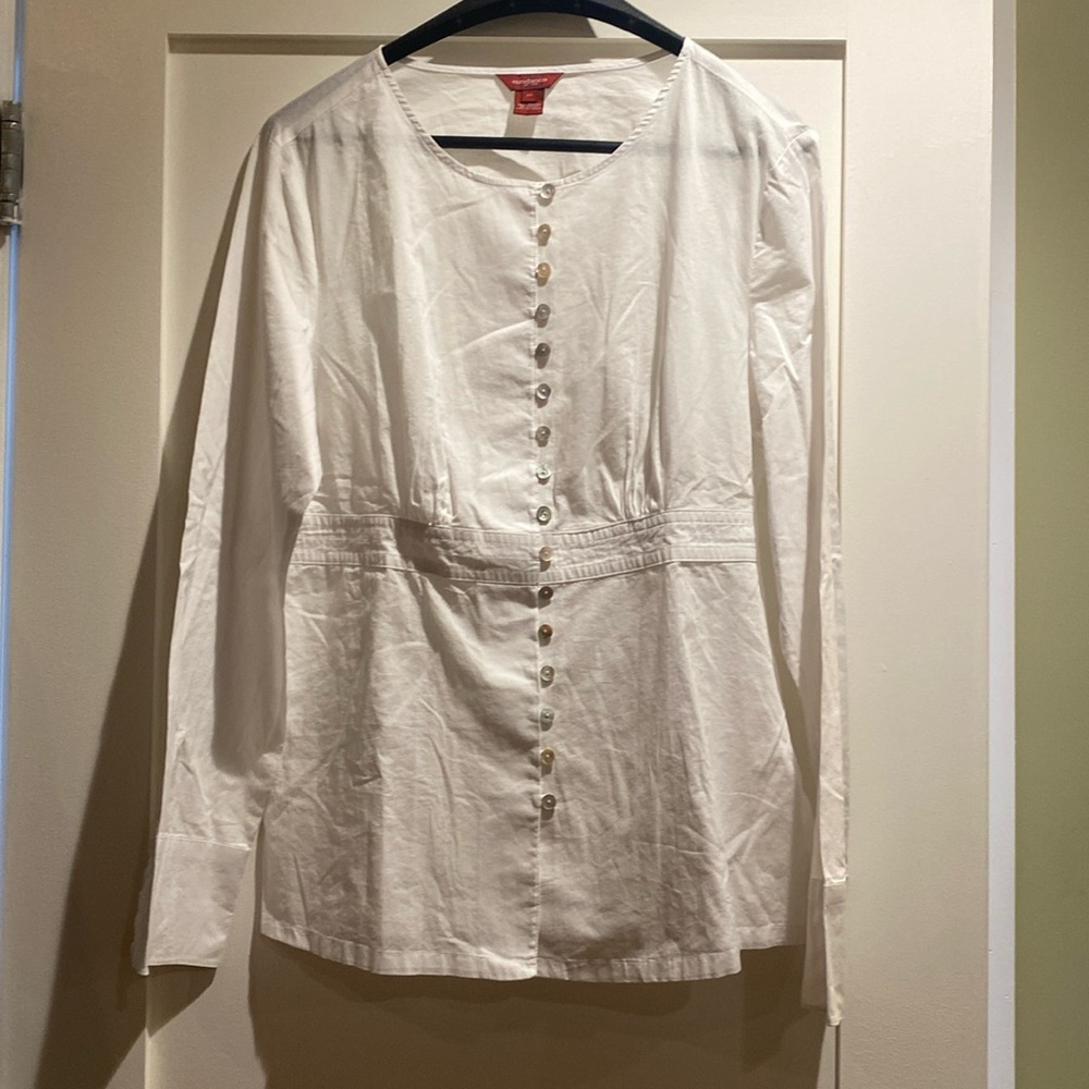 Nw/oT Sundance cotton button-up blouse. Size 14